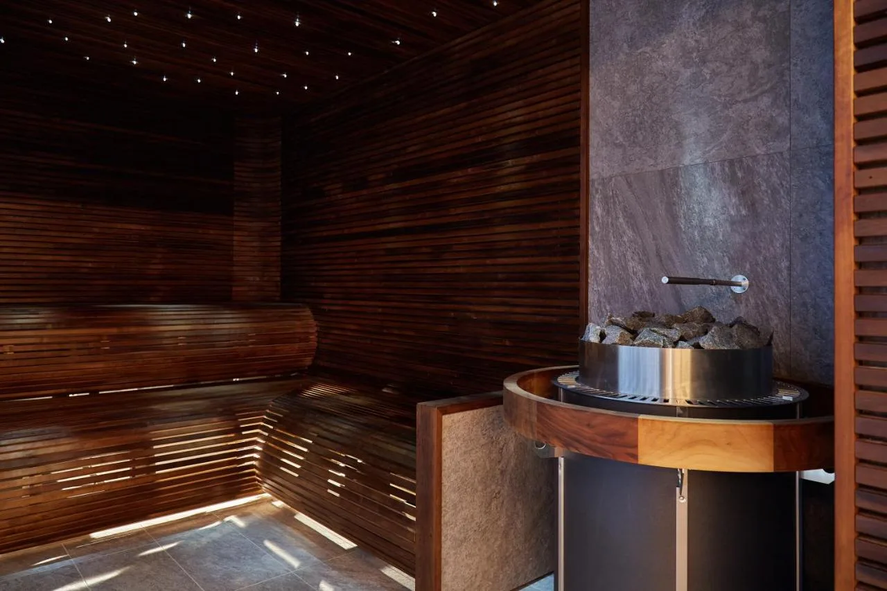 a sauna with a cake on top of a table at King Street Townhouse Hotel & Spa in Manchester