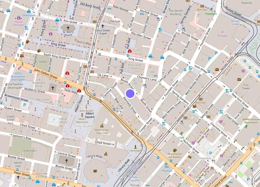 Map: King Street Townhouse Hotel & Spa